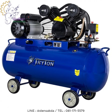 รูปตัวอย่าง ปั๊มลมสายพาน 100 ลิตร 3 แรง 2 สูบ TT-100L-3HP (TT-VO25-8-100L)